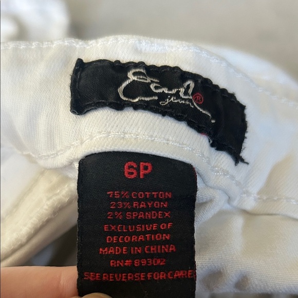 Earl Jeans White Women's Denim with Studded Pockets - Picture 3 of 7